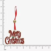 Monet Jewelry Gold Tone &Red Merry Christmas Christmas Ornament