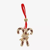 Monet Jewelry Gold Tone Candy Cane Christmas Ornament