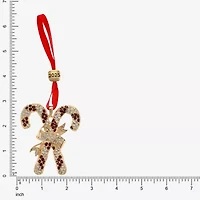 Monet Jewelry Gold Tone Candy Cane Christmas Ornament