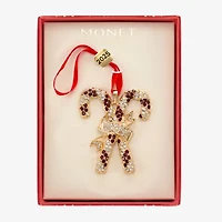 Monet Jewelry Gold Tone Candy Cane Christmas Ornament