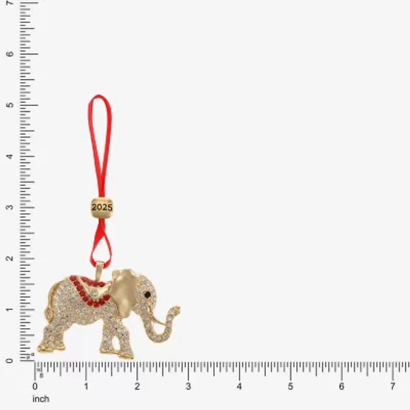 Monet Jewelry Gold Tone Elephant Christmas Ornament