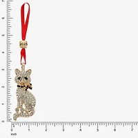 Monet Jewelry Gold Tone Cat Christmas Ornament