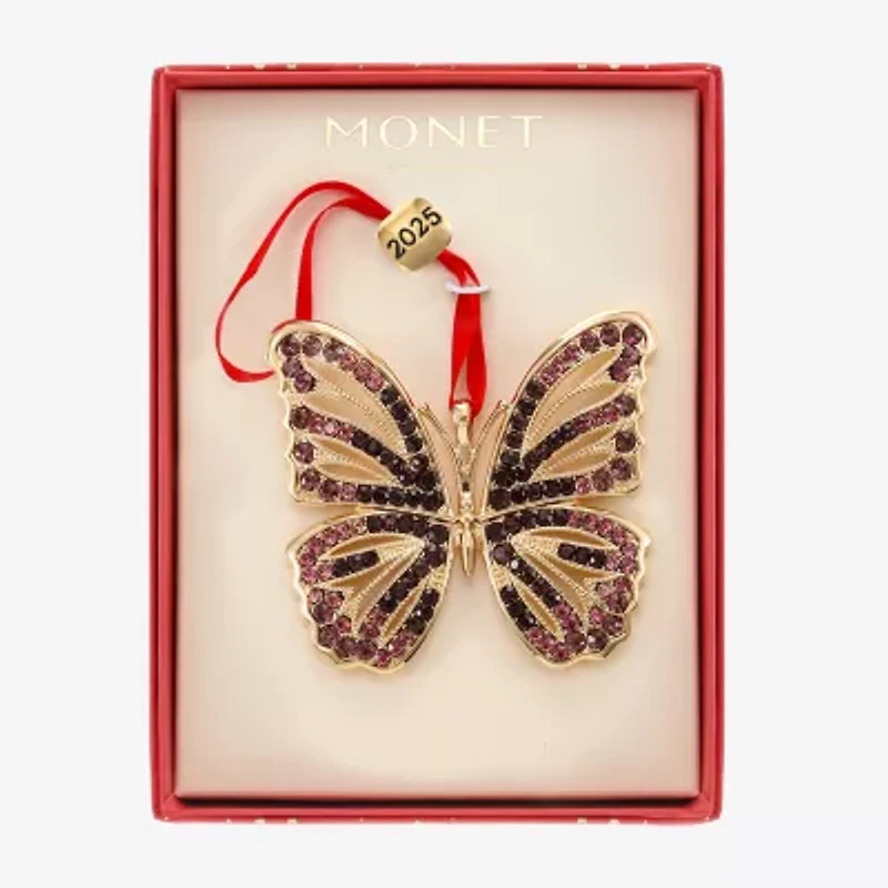 Monet Jewelry Gold Tone Purple Christmas Ornament