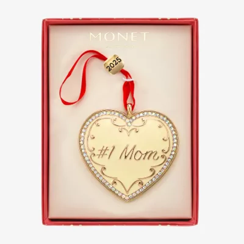 Monet Jewelry Gold Tone Mom Christmas Ornament