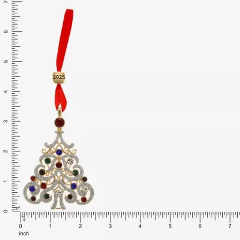 Monet Jewelry Silver Tone Christmas Tree Christmas Ornament