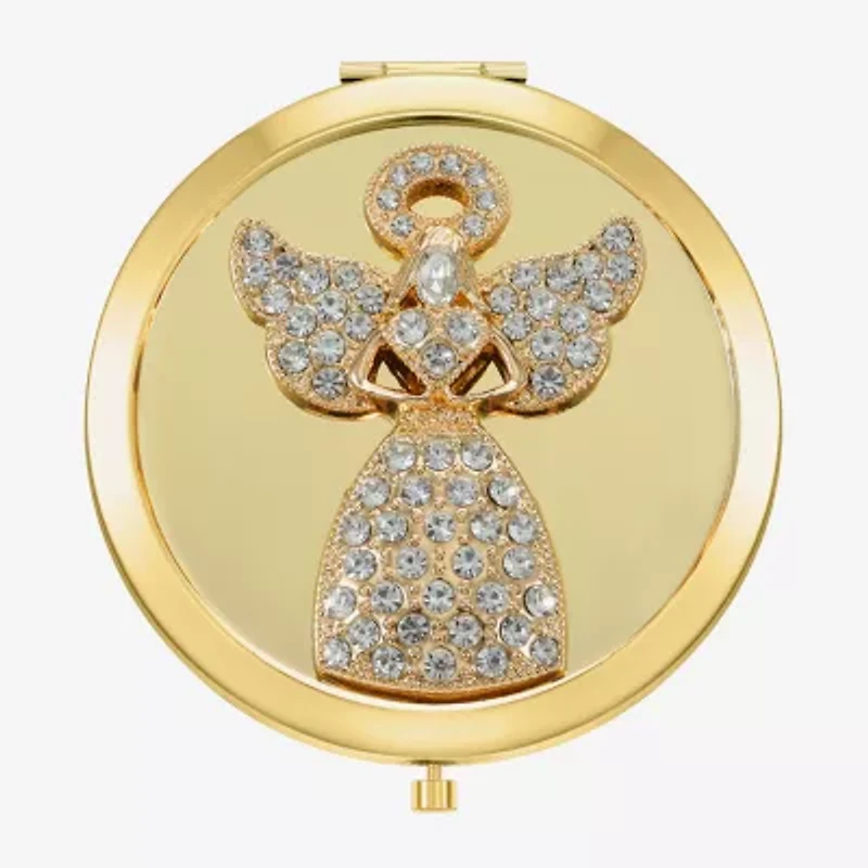 Monet Jewelry Gold Tone Gold Tone Angel Compact Mirror