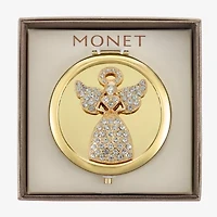 Monet Jewelry Gold Tone Gold Tone Angel Compact Mirror