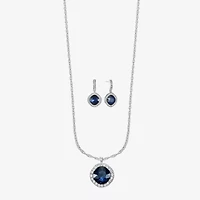 Monet Jewelry Pendant Necklace & Drop Earring Womens Glass Cushion 2-pc. Set