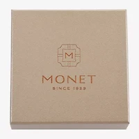 Monet Jewelry Gold Tone Pendant Necklace & Drop Earring Womens Glass Simulated Pearl 2-pc. Jewelry Set