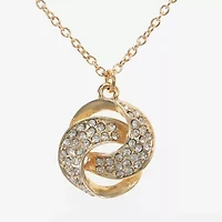 Monet Jewelry Gold Tone Pendant Necklace & Drop Earring Womens Glass Round 2-pc. Jewelry Set