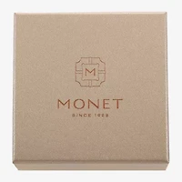 Monet Jewelry Gold Tone Pendant Necklace & Drop Earring Womens Glass Round 2-pc. Jewelry Set