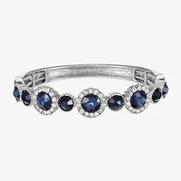 Monet Jewelry Halo Stretch Womens Glass Round Bangle Bracelet