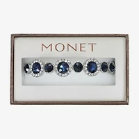 Monet Jewelry Halo Stretch Womens Glass Round Bangle Bracelet