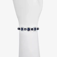 Monet Jewelry Halo Stretch Womens Glass Round Bangle Bracelet