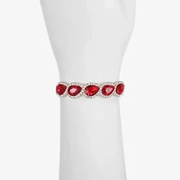 Monet Jewelry Gold Tone Halo Stretch Womens Glass Bangle Bracelet