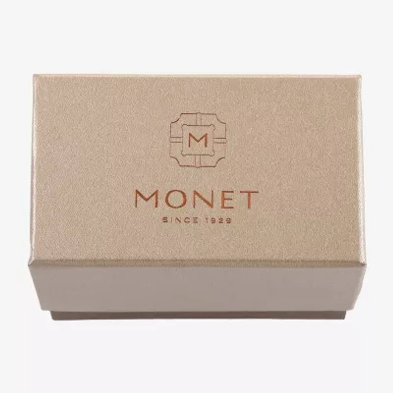 Monet Jewelry Gold Tone Halo Stretch Womens Glass Bangle Bracelet