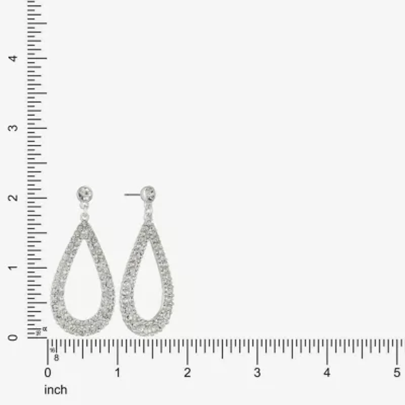 Monet Jewelry Timeless Silver Tone Womens Glass Hypoallergenic Drop Earrings
