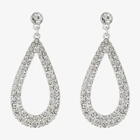 Monet Jewelry Timeless Silver Tone Womens Glass Hypoallergenic Drop Earrings
