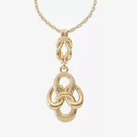 Monet Jewelry Gold Tone Womens Knot 28 Inch Pendant Necklace
