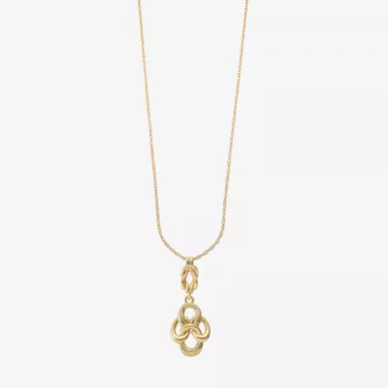 Monet Jewelry Gold Tone Womens Knot 28 Inch Pendant Necklace