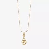 Monet Jewelry Gold Tone Womens Knot 28 Inch Pendant Necklace