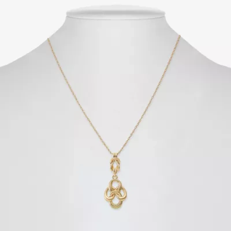 Monet Jewelry Gold Tone Womens Knot 28 Inch Pendant Necklace