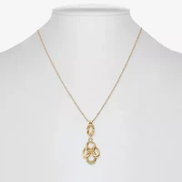 Monet Jewelry Gold Tone Womens Knot 28 Inch Pendant Necklace