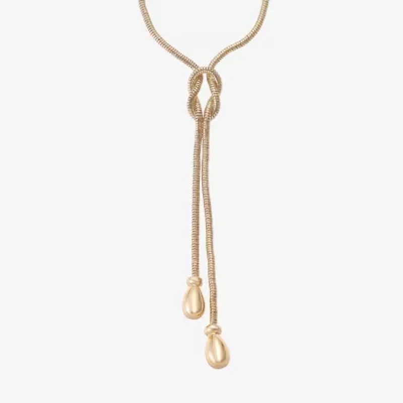 Monet Jewelry Gold Tone Bolo Tie Womens 22 Inch Y Necklace