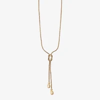 Monet Jewelry Gold Tone Bolo Tie Womens 22 Inch Y Necklace