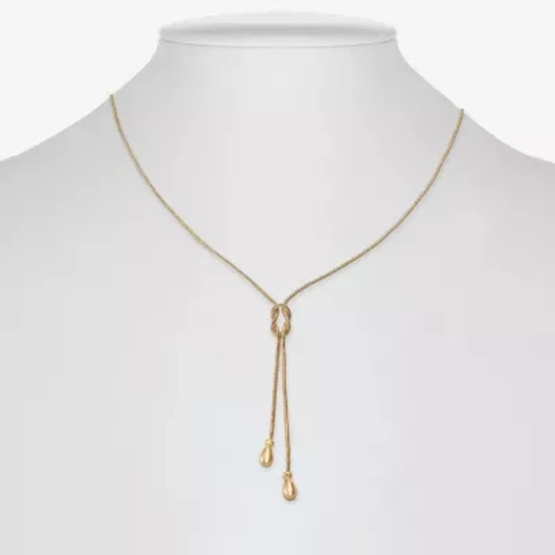 Monet Jewelry Gold Tone Bolo Tie Womens 22 Inch Y Necklace