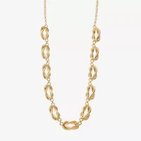 Monet Jewelry Gold Tone Womens 17 Inch Collar Necklace