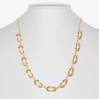 Monet Jewelry Gold Tone Womens 17 Inch Collar Necklace