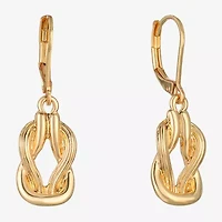 Monet Jewelry Gold Tone Womens Knot Drop Earrings