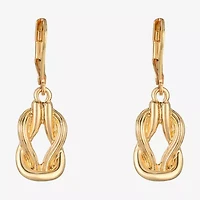 Monet Jewelry Gold Tone Womens Knot Drop Earrings