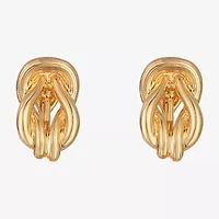Monet Jewelry Gold Tone Womens Knot Clip On Earrings