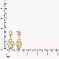 Monet Jewelry Gold Tone Womens Knot Hypoallergenic Drop Earrings