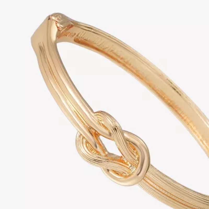 Monet Jewelry Gold Tone Womens Knot Bangle Bracelet