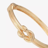 Monet Jewelry Gold Tone Womens Knot Bangle Bracelet
