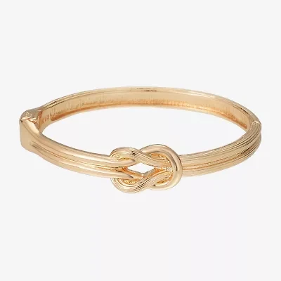 Monet Jewelry Gold Tone Womens Knot Bangle Bracelet