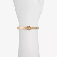 Monet Jewelry Gold Tone Womens Knot Bangle Bracelet