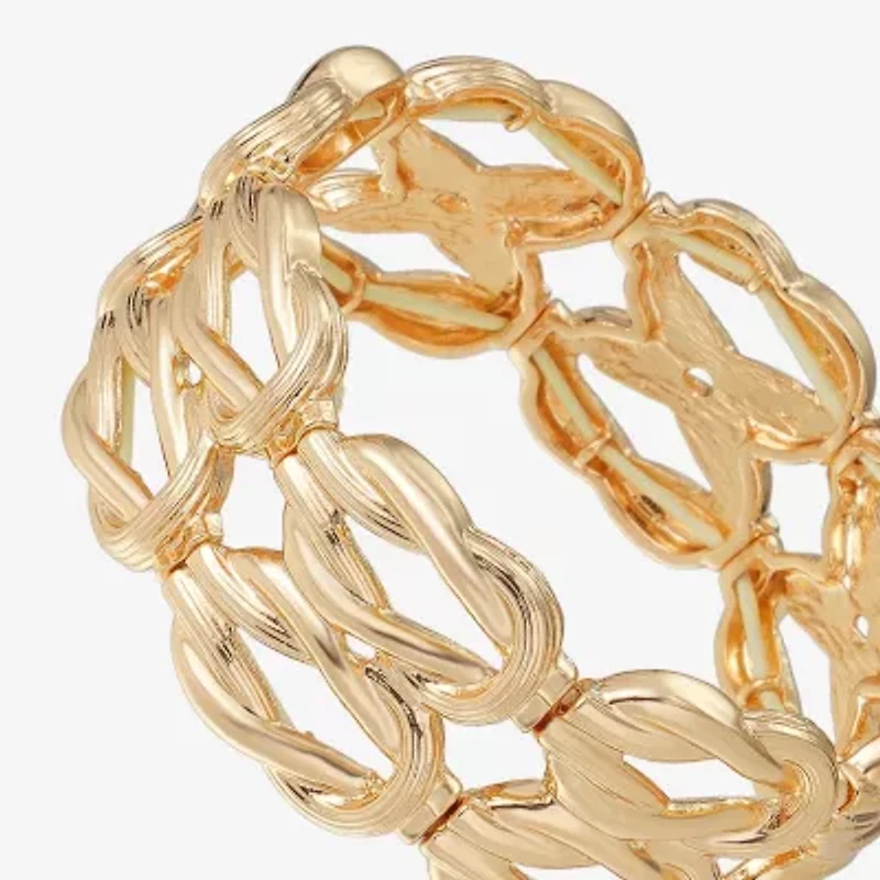 Monet Jewelry Gold Tone Womens Knot Stretch Bracelet