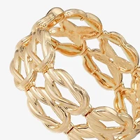 Monet Jewelry Gold Tone Womens Knot Stretch Bracelet