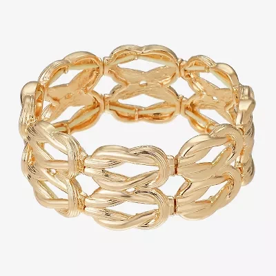 Monet Jewelry Gold Tone Womens Knot Stretch Bracelet
