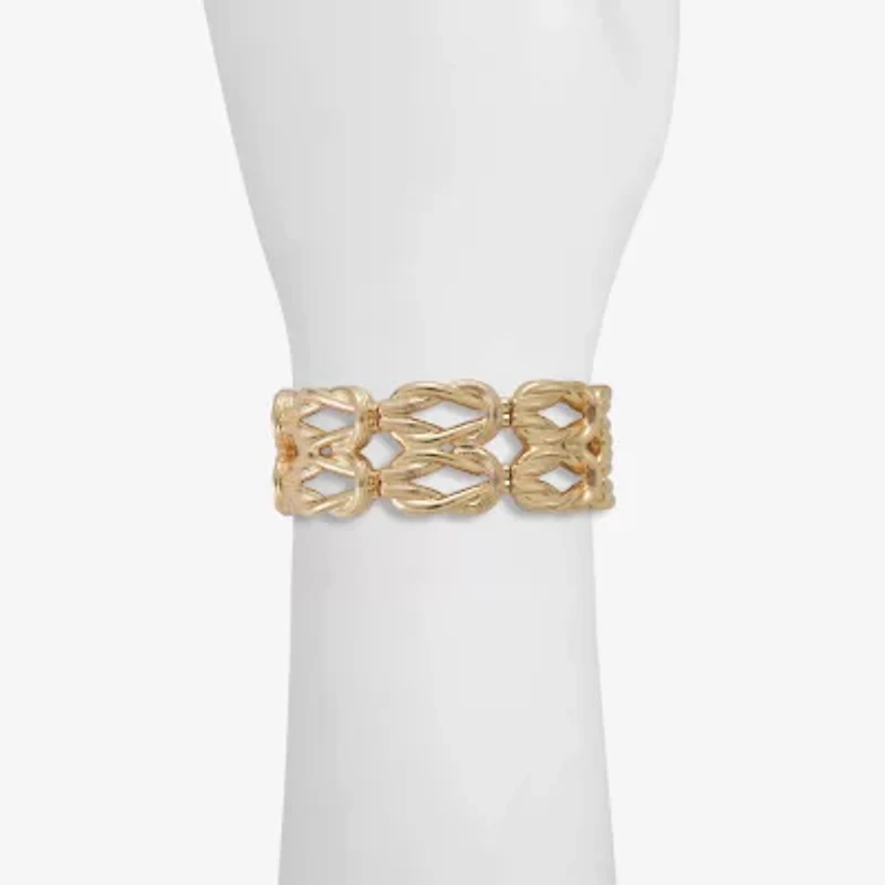 Monet Jewelry Gold Tone Womens Knot Stretch Bracelet