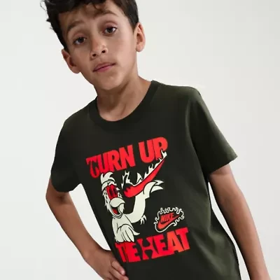 Nike Club Big Kid Unisex Crew Neck Short Sleeve Regular Fit Graphic T-Shirt