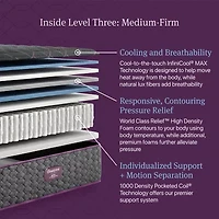 Beautyrest World Class Level Three 14.5" Medium Tight top
