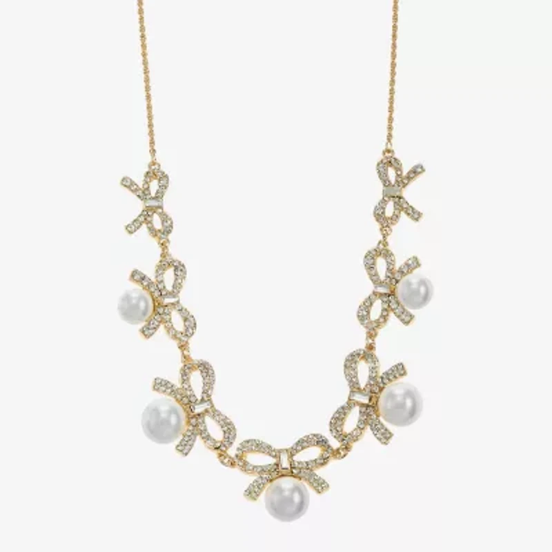 Monet Jewelry Gold Tone Womens 17 Inch Collar Necklace