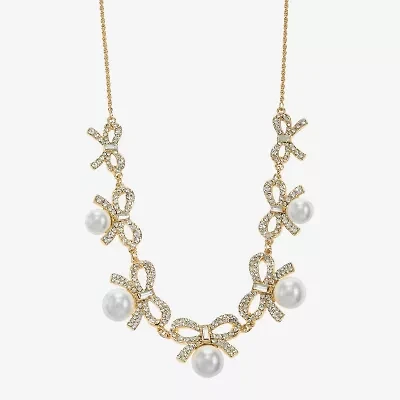 Monet Jewelry Gold Tone Womens 17 Inch Collar Necklace