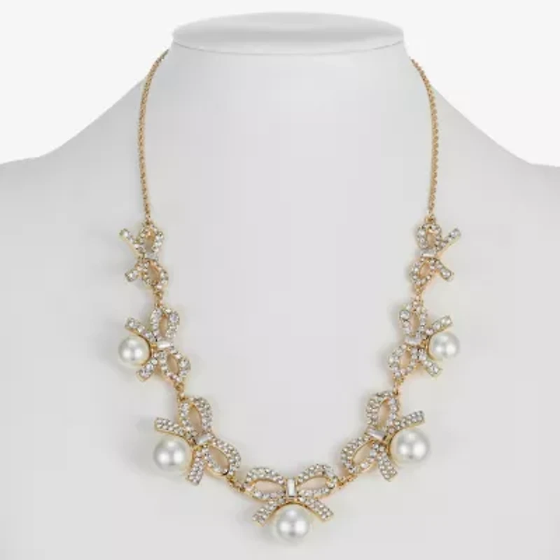 Monet Jewelry Gold Tone Womens 17 Inch Collar Necklace