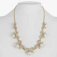 Monet Jewelry Gold Tone Womens 17 Inch Collar Necklace